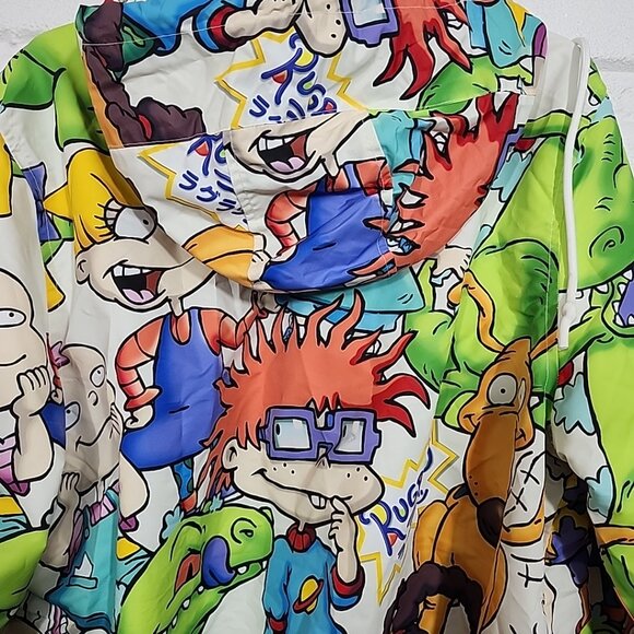 Members Only Vintage Large Nickelodeon Rugrats Printed Windbreaker Jacket Y2K - Picture 9 of 10